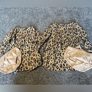 Carter's Tan and Black Leopard Dress Set